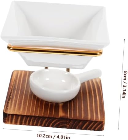 Zerodeko Wooden Base Essential Oil Burner with Tealight Holder