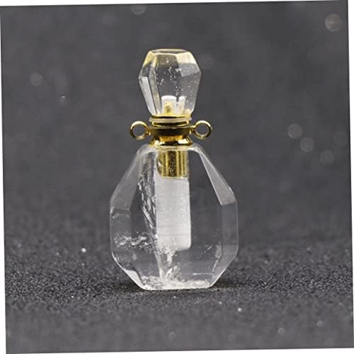 Ciieeo Natural Fluorite Crystal Wishing Bottle Pendant Necklace