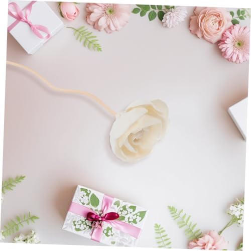 Alipis 8pcs Rattan Aromatherapy Diffuser Sticks with Flowers