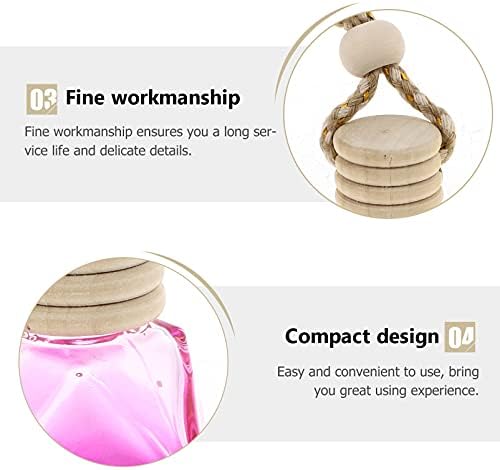 10PCS Refillable Perfume Bottle Set Colorful Glass Portable Hanging Decor for Home and Travel