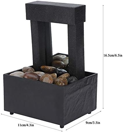 Indoor Water Fountain with LED Lights and Stones