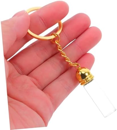NOLITOY Tiny Refillable Glass Perfume Bottle Keychain