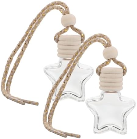 PartyKindom 2pcs Car Freshener Bottles Aromatherapy Hanging Pendant Empty Perfume Bottle for Car Decor