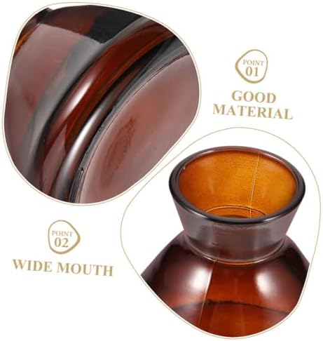 LIFKOME 2Pcs Wide Mouth Glass Diffuser Bottles