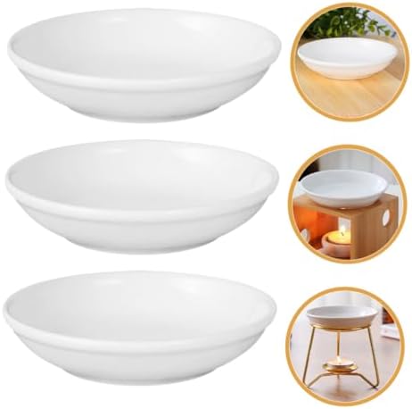 Cabilock 6pcs Ceramic Essential Oil Tray for Aromatherapy Lamp
