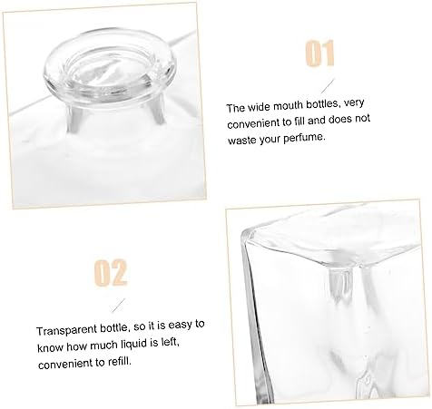 VINTORKY Square Glass Diffuser Vase for Aromatherapy