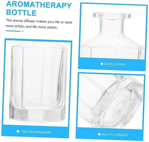 STOBAZA 2pcs Glass Bottles for Home Fragrance Diffuser and Perfume Storage