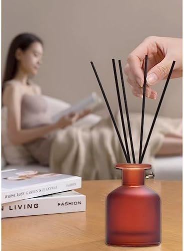 1PCS 130ml Amber Red Glass Diffuser Bottle - Aromatherapy Container
