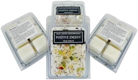 New Moon Beginnings Positive Energy Wax Melts - Natural Healing Crystals and Soy Wax