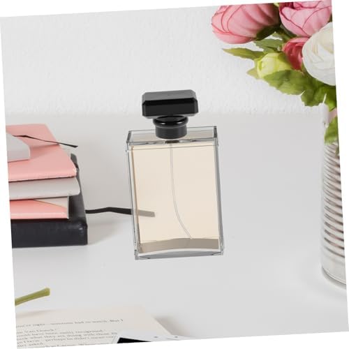 5pcs Black Square Perfume Bottle Caps with Screw Seal for Travel and Versatile Use