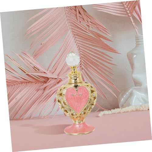 Heart Shaped Perfume Bottle Middle Eastern Style Decorative Refillable Container for Essential Oils