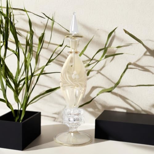 Blown Glass Perfume Bottle with 14K Gold Trim