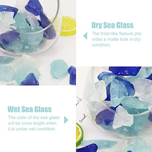 Ausluru 5LB Frosted Sea Glass Vase Fillers
