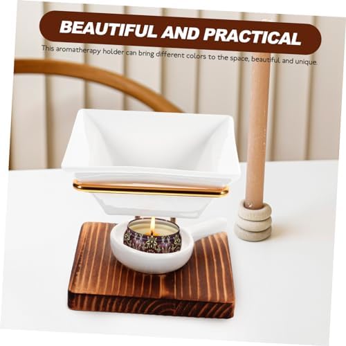 Zerodeko Wooden Base Essential Oil Burner with Tealight Holder