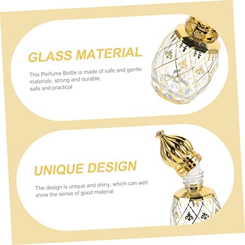 Middle Eastern Style Refillable Perfume Bottle with Vintage Crown Lid