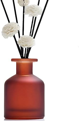 1PCS 130ml Amber Red Glass Diffuser Bottle - Aromatherapy Container
