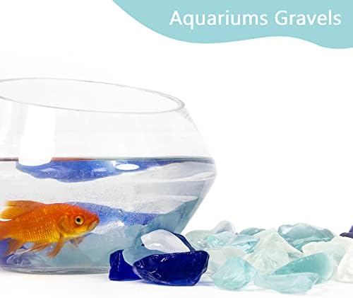 Ausluru 5LB Frosted Sea Glass Vase Fillers