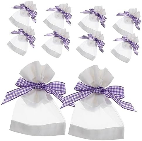 Zerodeko 10pcs Reusable Lavender Sachet Bags for Decorative Use