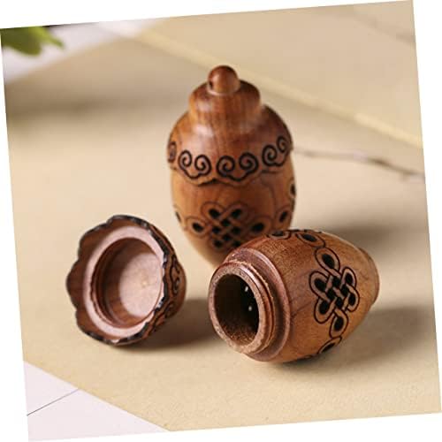 Wood Carved Diffuser Bottle Aromatherapy Incense Holder