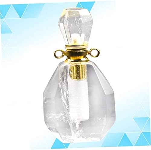 Ciieeo Natural Fluorite Crystal Wishing Bottle Pendant Necklace