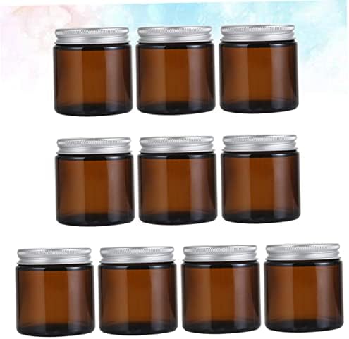TEHAUX 10pcs Glass Candle Jar Lids for Aromatherapy and Perfume
