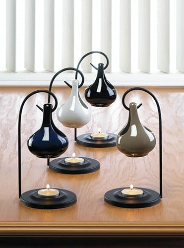 Folk Art Porcelain Tear Drop Oil Warmer Candle Holder