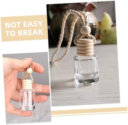 8pcs Car Glass Perfume Bottles Diffuser Pendant for Auto Decor Interior Decoration Hanging Scent Holder