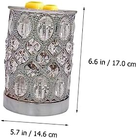 Wakauto 1pc Glass Aromatherapy Furnace Night Light Diffuser Warm Wax Melting Lamp for Home Decor
