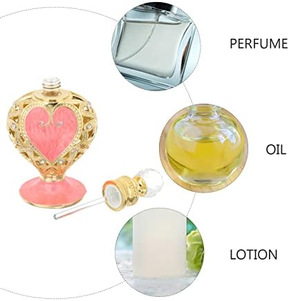 Luxshiny Heart Shaped Refillable Perfume Bottle Elegant Decorative Container for Essential Oils and Travel Use