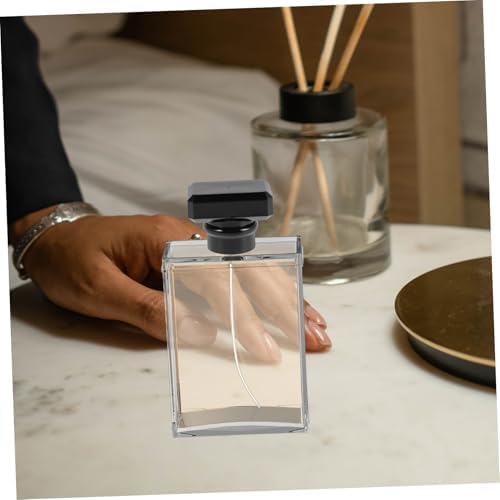 5pcs Black Square Perfume Bottle Caps with Screw Seal for Travel and Versatile Use