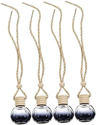 Car Perfume Hanging Pendant Set of 4 Aromatherapy Diffuser Bottles