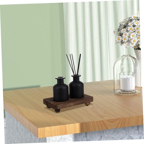 Solid Wood Perfume Organizer Tray with Aromatherapy Display