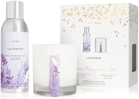 Thymes Lavender Fragrance Set with Mist and Candle