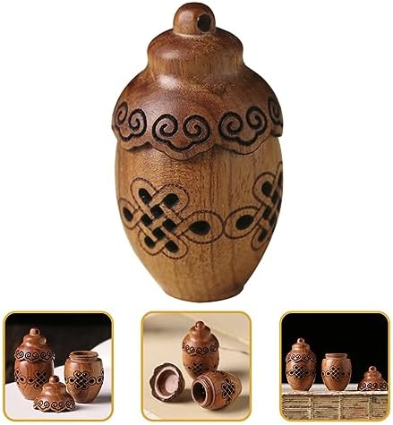 Wooden Perfume Holder Carving Decorative Bottle for Scent Balls