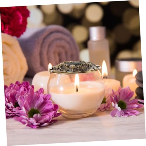 Angoily 2pcs Hollow Metal Candle Toppers for Scented Candles