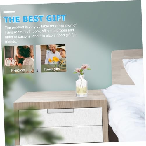 2Pcs Chic Refillable Aromatherapy Glass Essential Oil Diffuser Bottles for Home Decor and Office