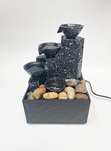 Tabletop Fountain with LED Lights and USB Power