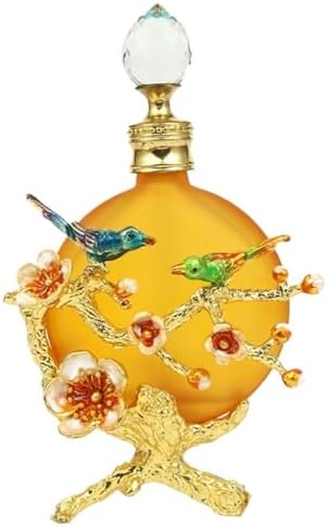 Elegant 30ml Glass Perfume Bottle with Enamel Design