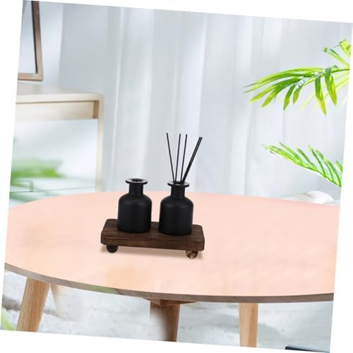 Solid Wood Perfume Organizer Tray with Aromatherapy Display