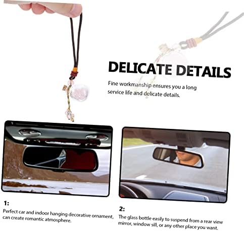 Natural Crystal Glass Essential Oil Car Hanging Perfume Bottle