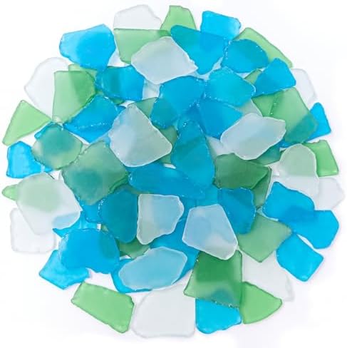 Keedolla 15 Oz Sea Glass Decor Vase Filler Blue White Green