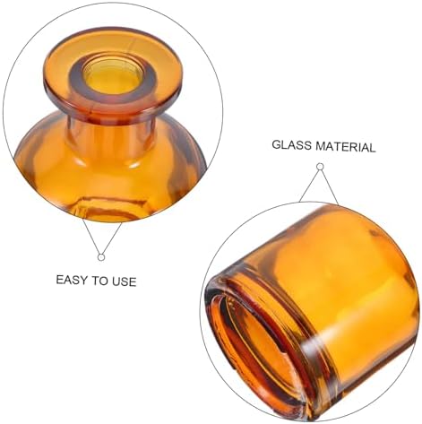 Anneome 2pcs Glass Diffuser Bottles Caps Aromatherapy Vase