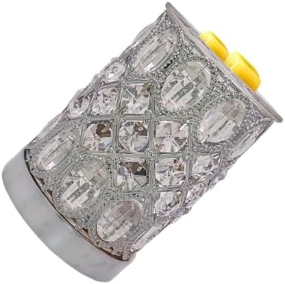 Magiclulu 1pc Romantic Aroma Burner Warm Wax Melting Lamp Crystal Fragrance Holder Night Light