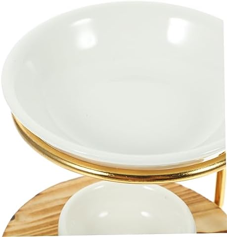 1Set Ceramic Essential Oil Burner with Tealight Holder for Relaxing Spaces