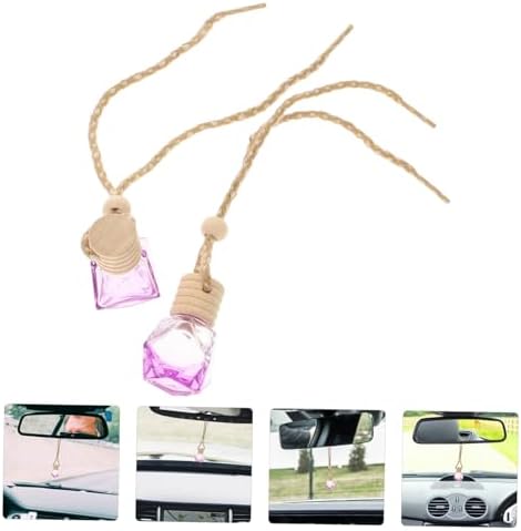 5Pcs Car Hanging Perfume Diffuser Bottles with Lid and String for Rearview Mirror Decor