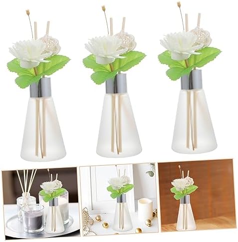 3Pcs Aroma Diffuser Elegant Glass Fragrance Bottles for Home Decor and Essential Oils