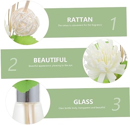 3Pcs Aroma Diffuser Elegant Glass Fragrance Bottles for Home Decor and Essential Oils