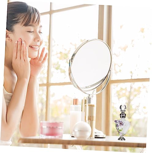 Vintage Flower Glass Perfume Bottle Decorative Essential Oil Holder for Travel and Gifting