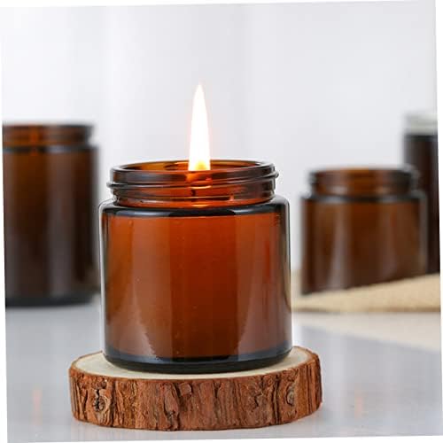 TEHAUX 10pcs Glass Candle Jar Lids for Aromatherapy and Perfume
