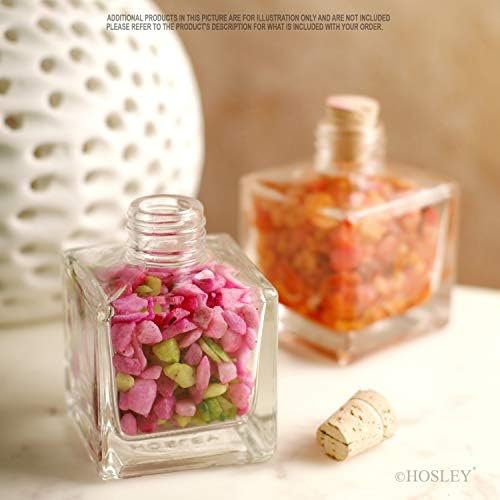 Hosley Set of 4 Square Glass Diffuser Bottles 325 High